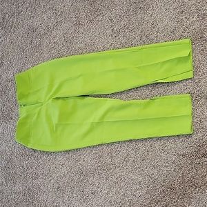 High Waisted Slit Hem Ankle Pants